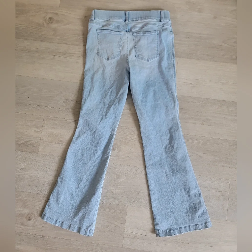 SPANX Blue Flare Wide Leg Jeans Classic Denim - Picture 8 of 13